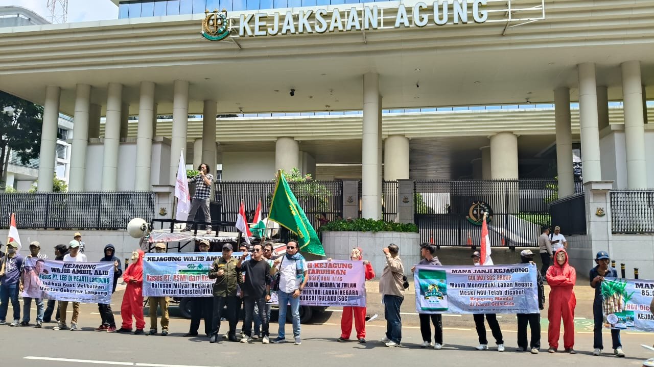 Aksi TRIGA Lampung di Jakarta: Desak DPR RI dan Kejaksaan Agung Tuntaskan Konflik Agraria PT SGC