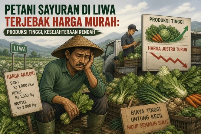 
Petani Sayuran di Liwa Terjebak Harga Murah: Produksi Tinggi, Kesejahteraan Rendah